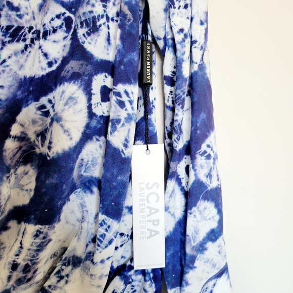 SCAPA LAUREN PERRE Sand Dollar Button Down Shirt in Indigo - Picture 6 of 8